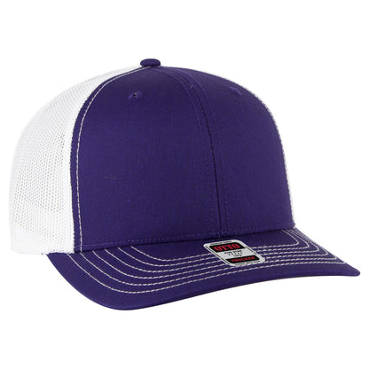 OTTO CAP 6 Panel Mid Profile Mesh Back Trucker Hat 112-1