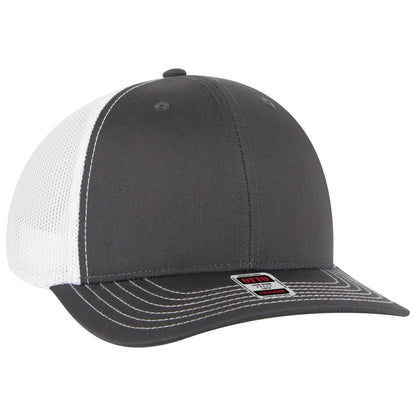 OTTO CAP 6 Panel Mid Profile Mesh Back Trucker Hat 112-1