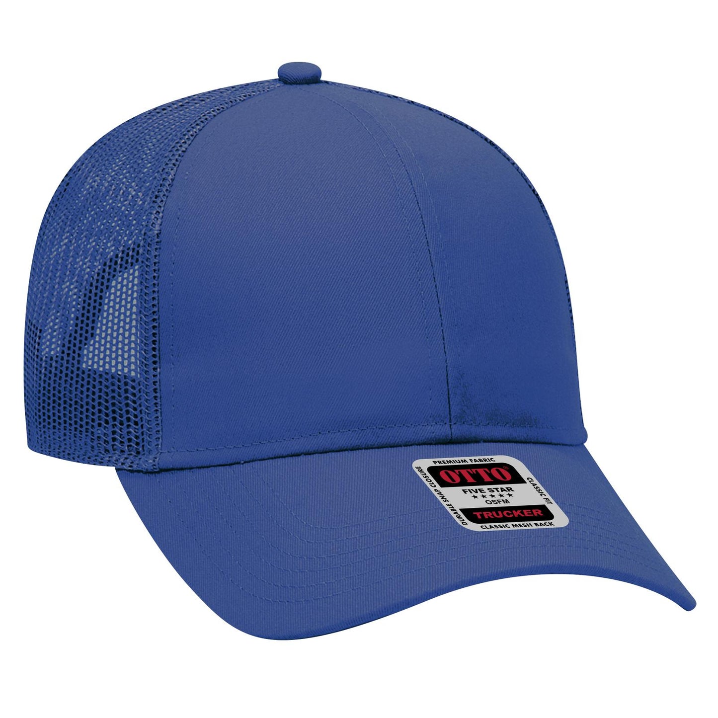 OTTO CAP 6 Panel Mid Profile Mesh Back Trucker Hat 30-287