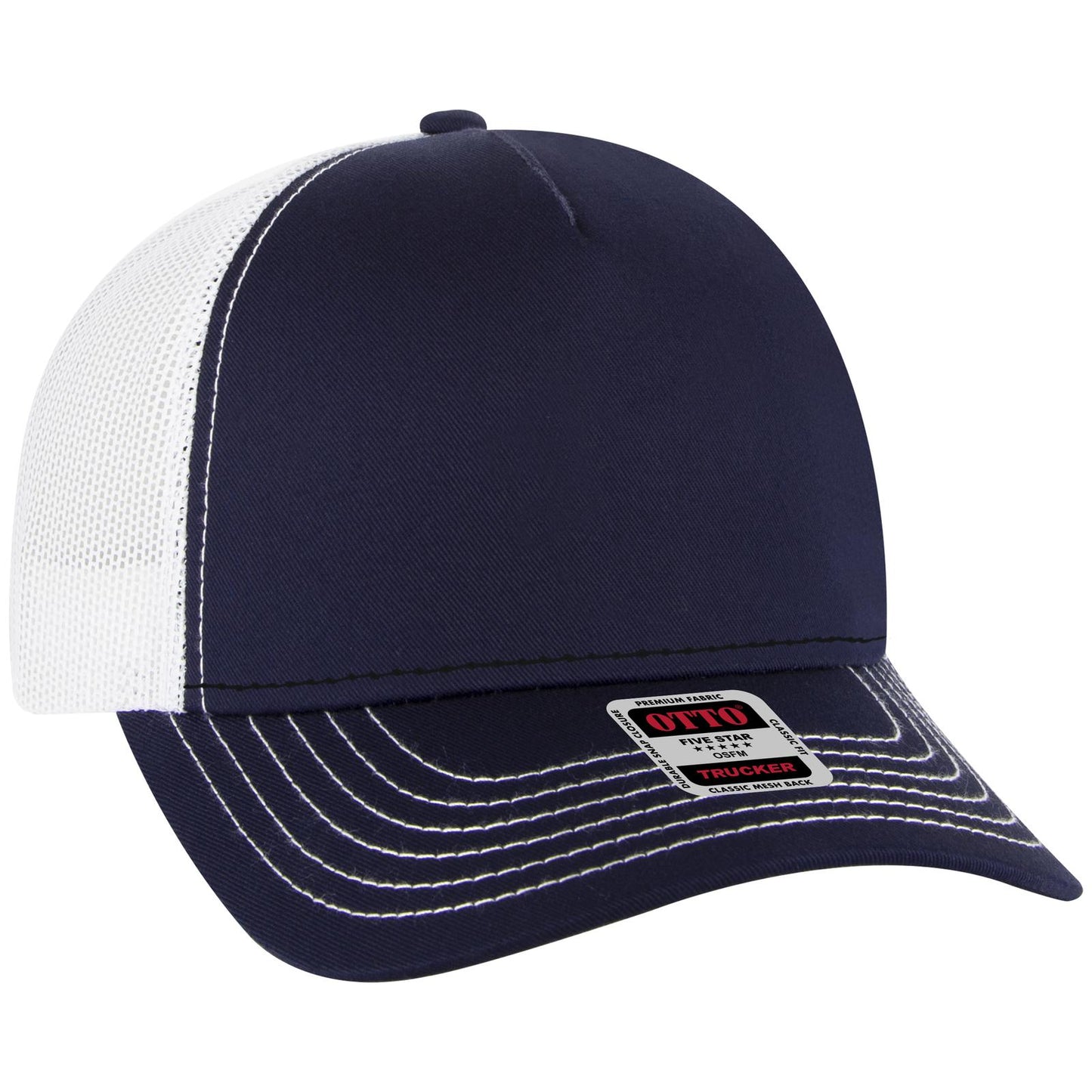 OTTO CAP 5 Panel Low Profile Mesh Back Trucker Hat 102-664