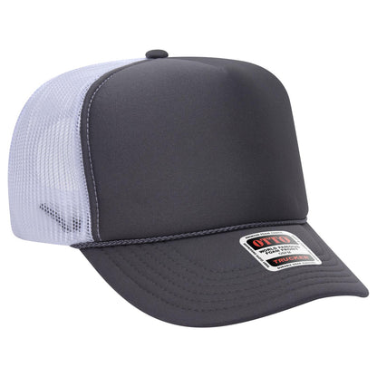 OTTO CAP 5 Panel High Crown Mesh Back Trucker Hat 39-165