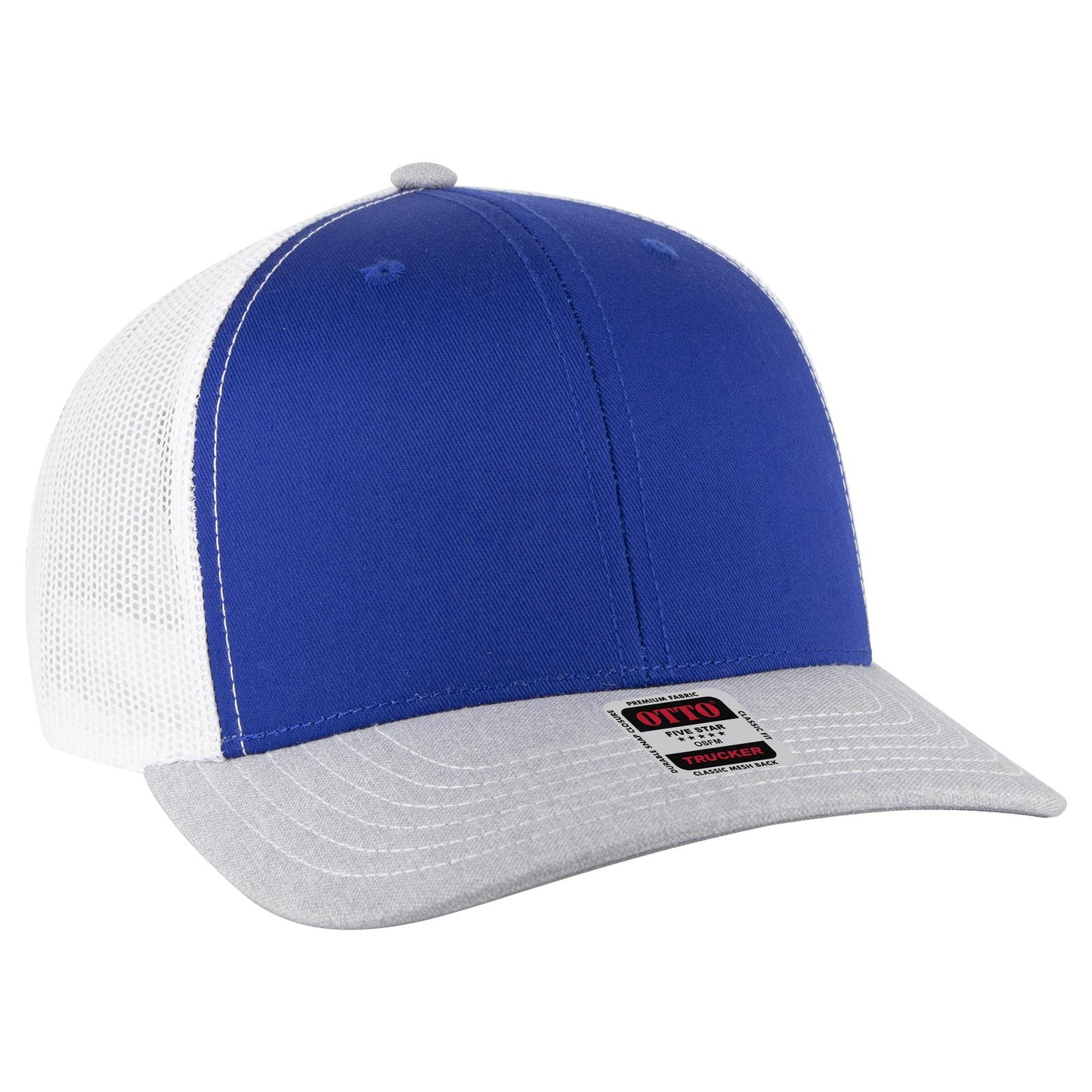 OTTO CAP 6 Panel Mid Profile Mesh Back Trucker Hat 112-1