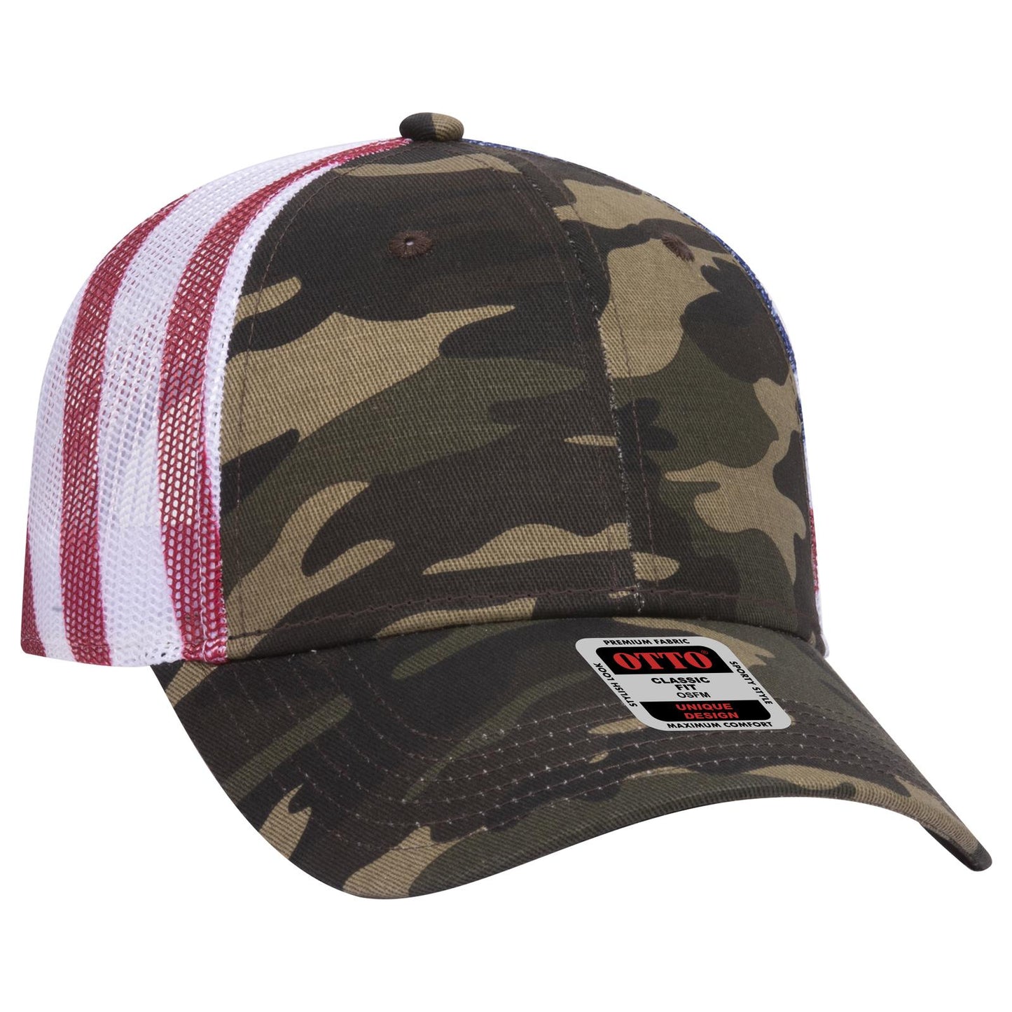 OTTO CAP 6 Panel Low Profile Mesh Back Trucker Hat 88-1280