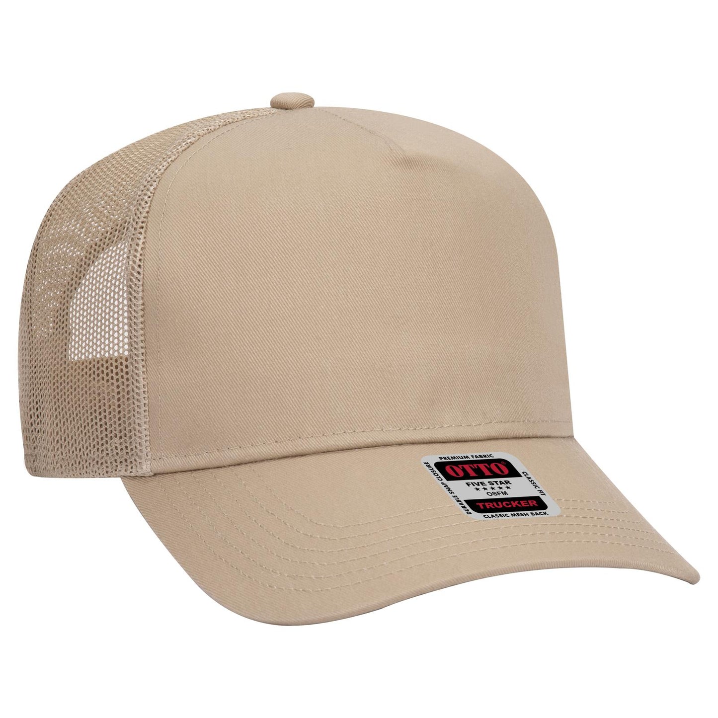OTTO CAP 5 Panel Mid Profile Mesh Back Trucker Hat 32-285