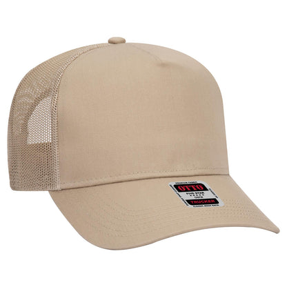OTTO CAP 5 Panel Mid Profile Mesh Back Trucker Hat 32-285