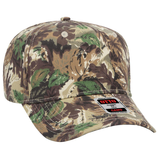 OTTO CAP Camouflage 5 Panel Mid Profile Baseball Cap 46-047