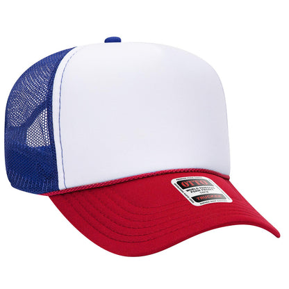OTTO CAP 5 Panel Mid Profile Mesh Back Trucker Hat 32-467