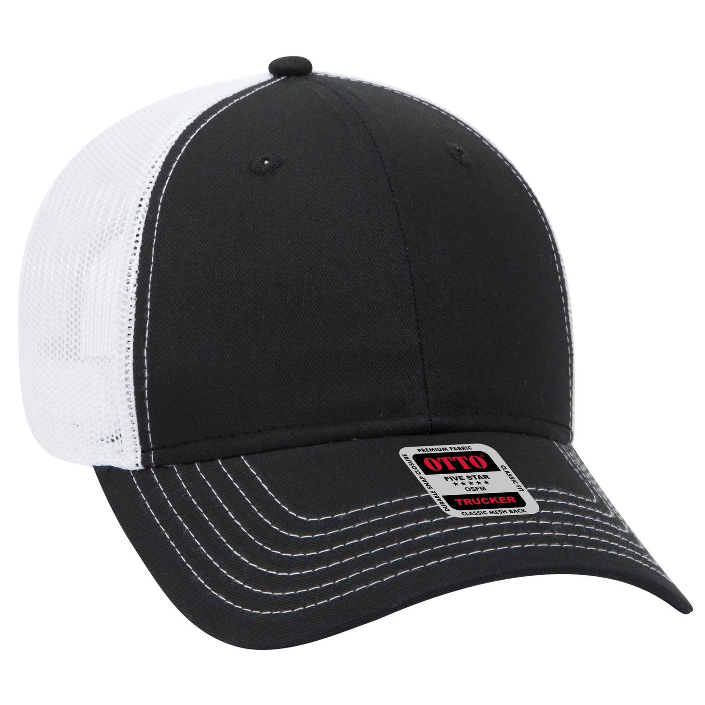 OTTO CAP 6 Panel Low Profile Mesh Back Trucker Hat 83-1239