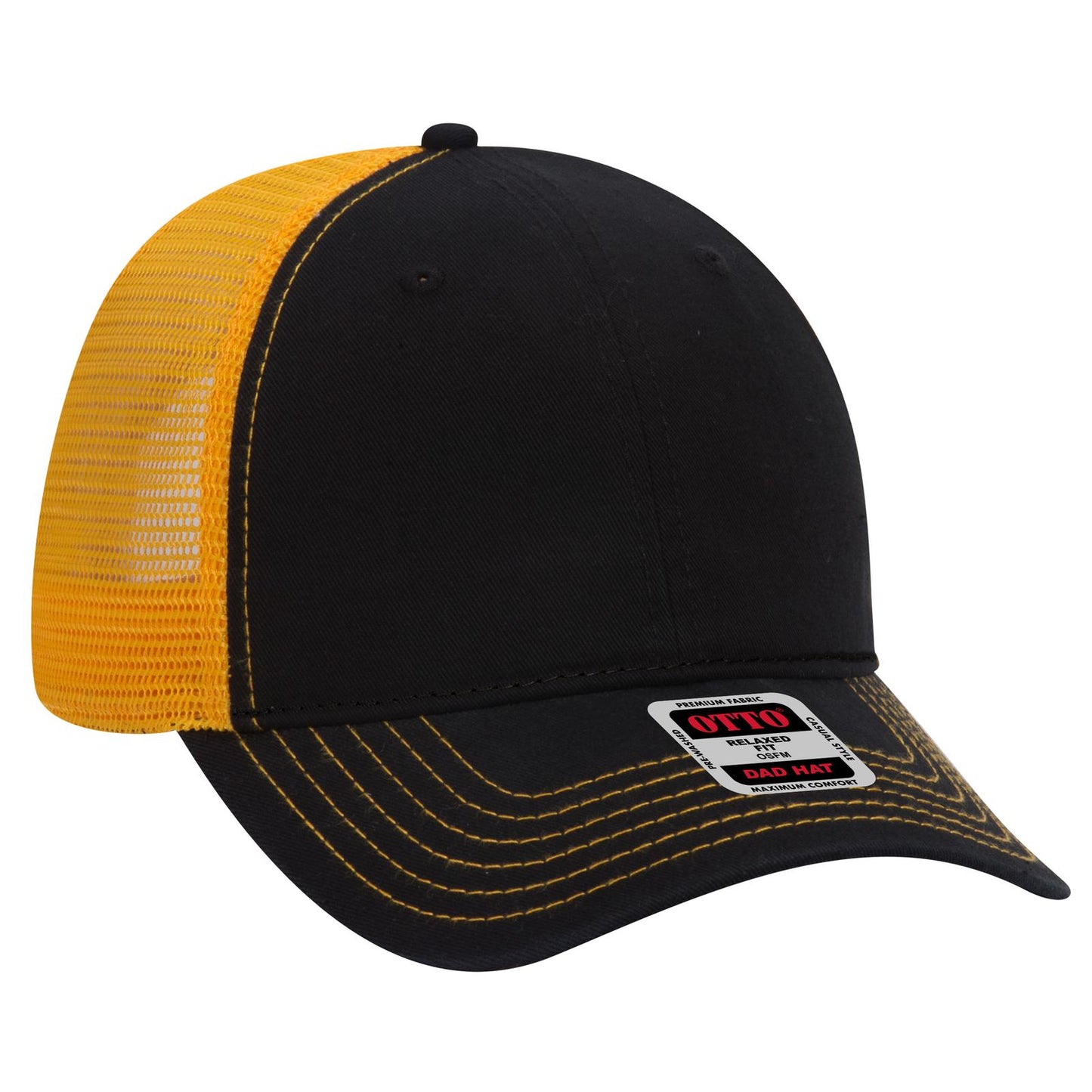 OTTO CAP 6 Panel Low Profile Mesh Back Trucker Dad Hat 121-858