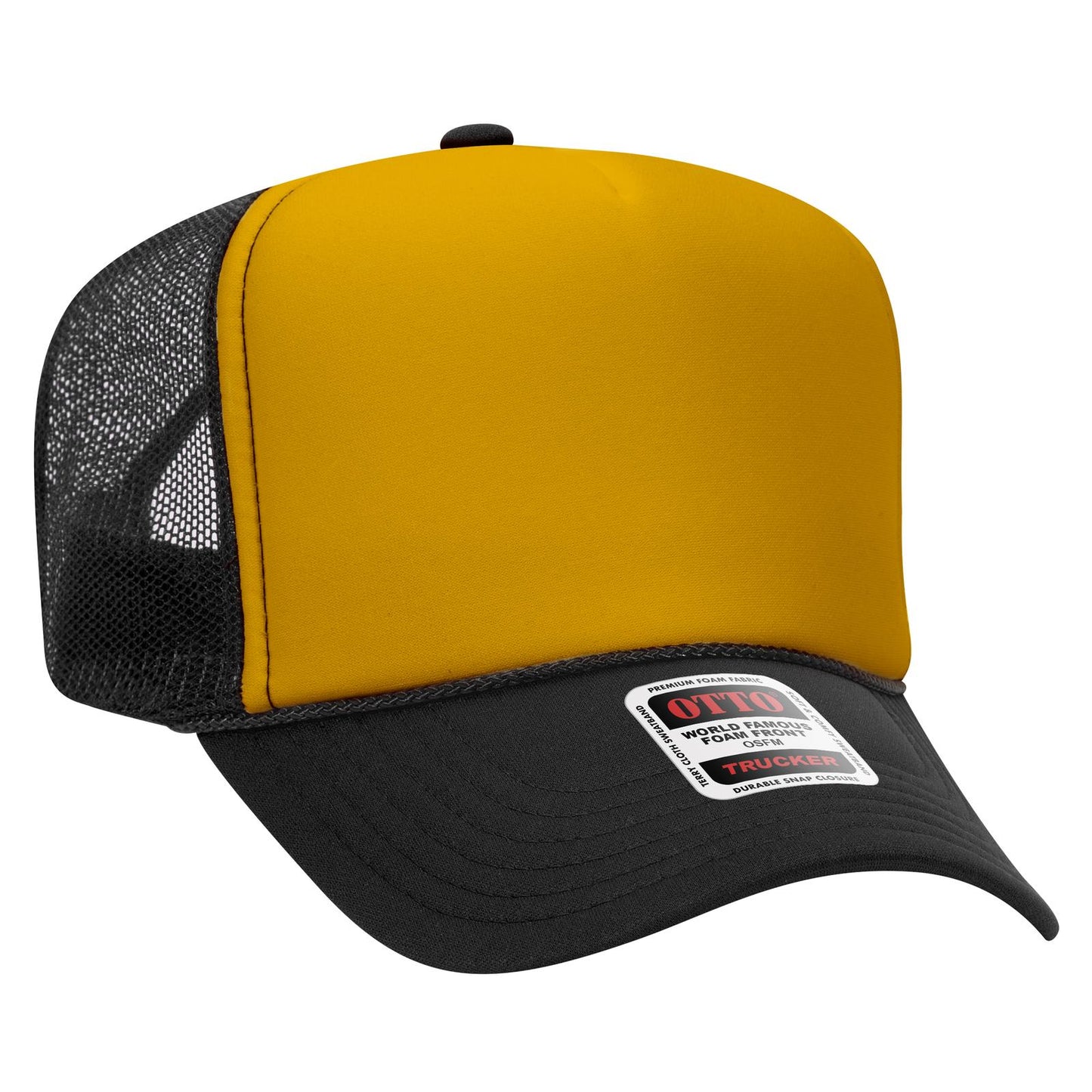 OTTO CAP 5 Panel High Crown Mesh Back Trucker Hat 39-165