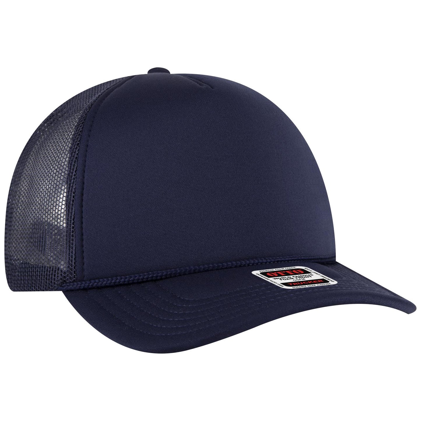 OTTO CAP 5 Panel High Crown Mesh Back Trucker Hat 3931-1