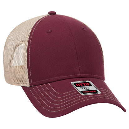 OTTO CAP 6 Panel Low Profile Mesh Back Trucker Hat 83-1239