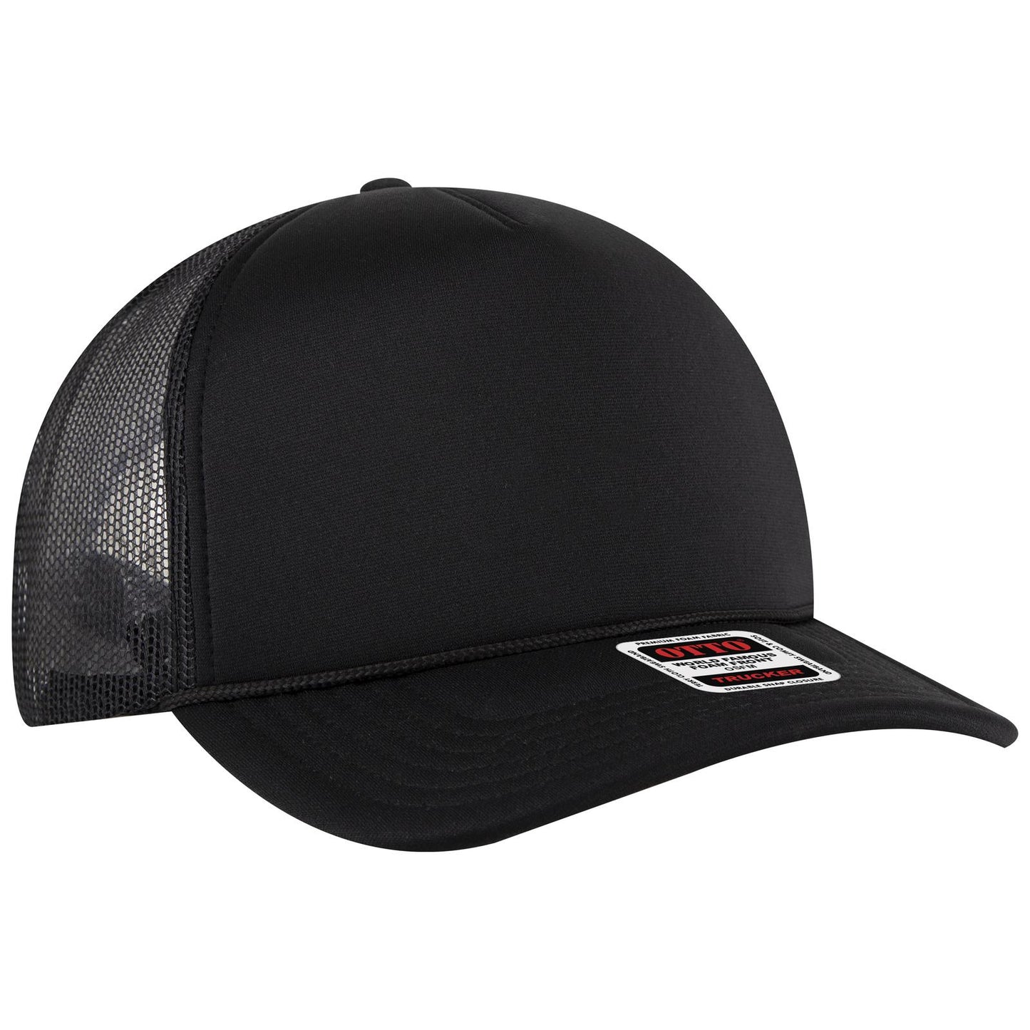 OTTO CAP 5 Panel High Crown Mesh Back Trucker Hat 3931-1