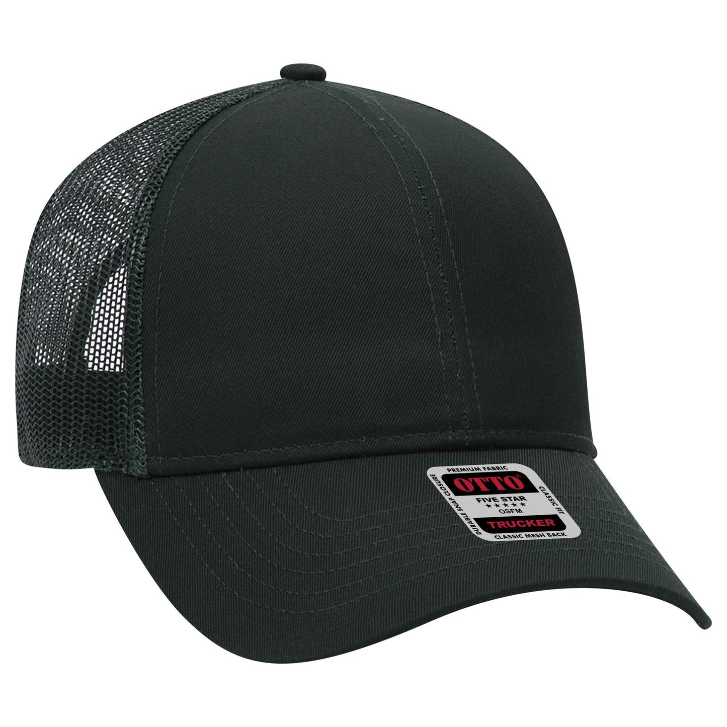 OTTO CAP 6 Panel Mid Profile Mesh Back Trucker Hat 30-287