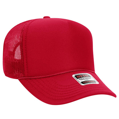 OTTO CAP 5 Panel Mid Profile Mesh Back Trucker Hat 32-467
