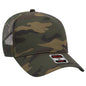 OTTO CAP Camouflage 5 Panel Mid Profile Mesh Back Trucker Hat 47-049