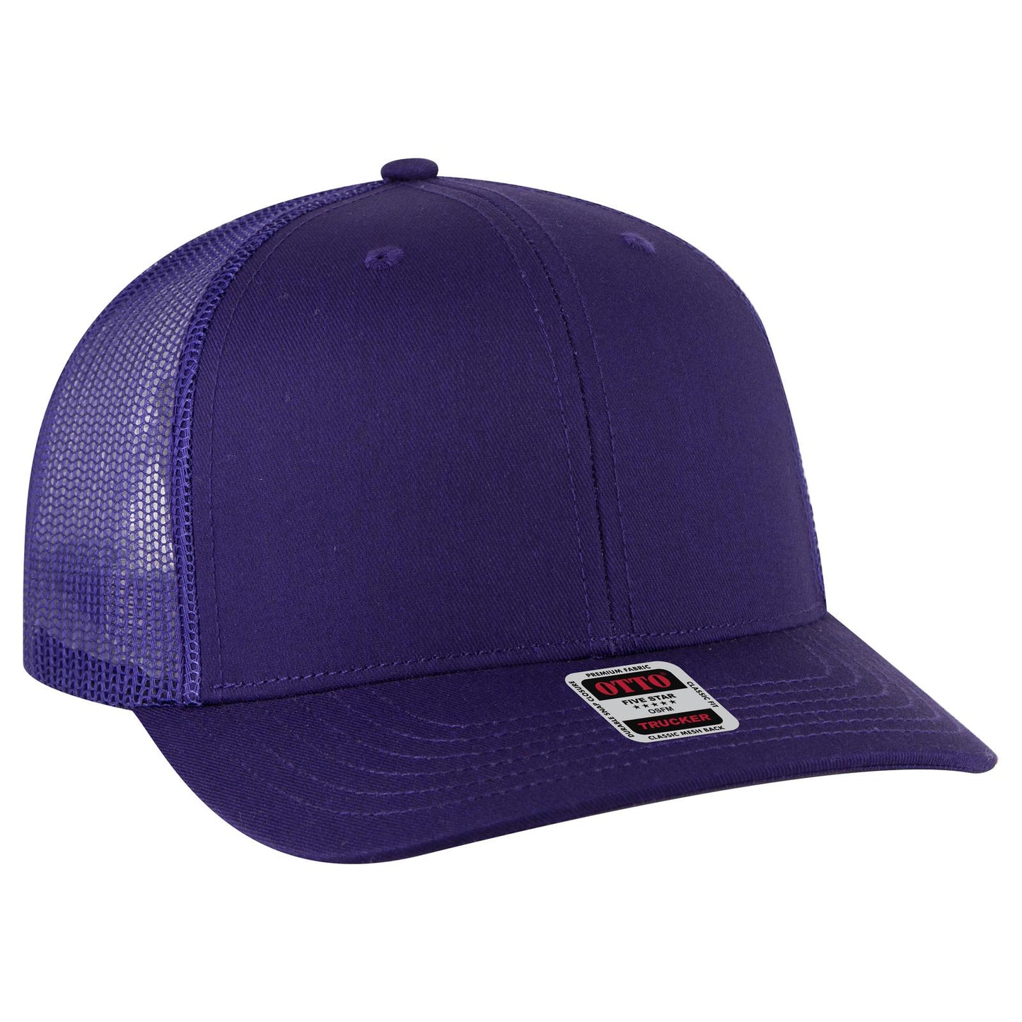 OTTO CAP 6 Panel Mid Profile Mesh Back Trucker Hat 112-1