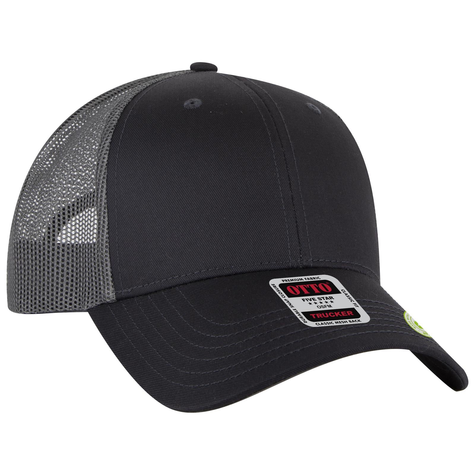OTTO CAP 6 Panel Low Profile Mesh Back Trucker Hat 83-4