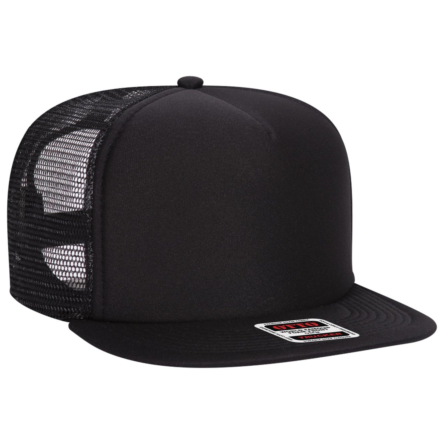 OTTO CAP "OTTO SNAP" 5 Panel High Crown Mesh Back Trucker Snapback Hat 132-1037