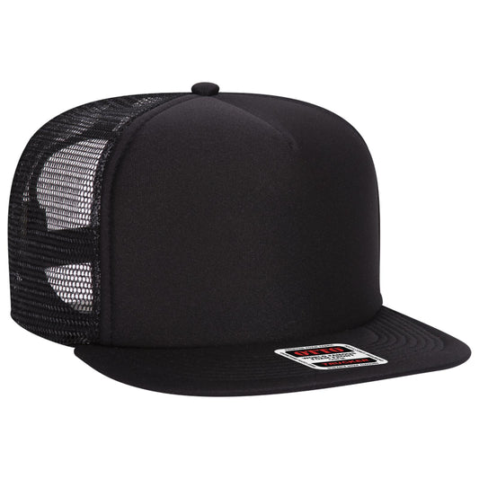 OTTO CAP "OTTO SNAP" 5 Panel High Crown Mesh Back Trucker Snapback Hat 132-1037