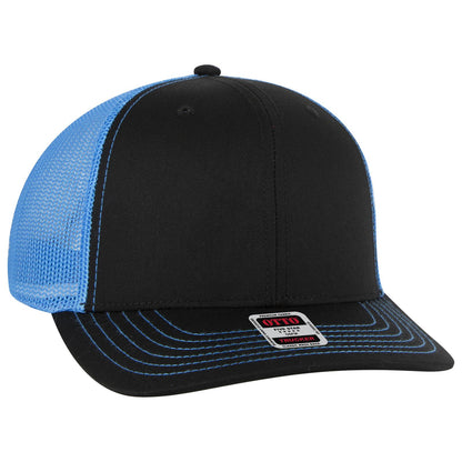 OTTO CAP 6 Panel Mid Profile Mesh Back Trucker Hat 112-1