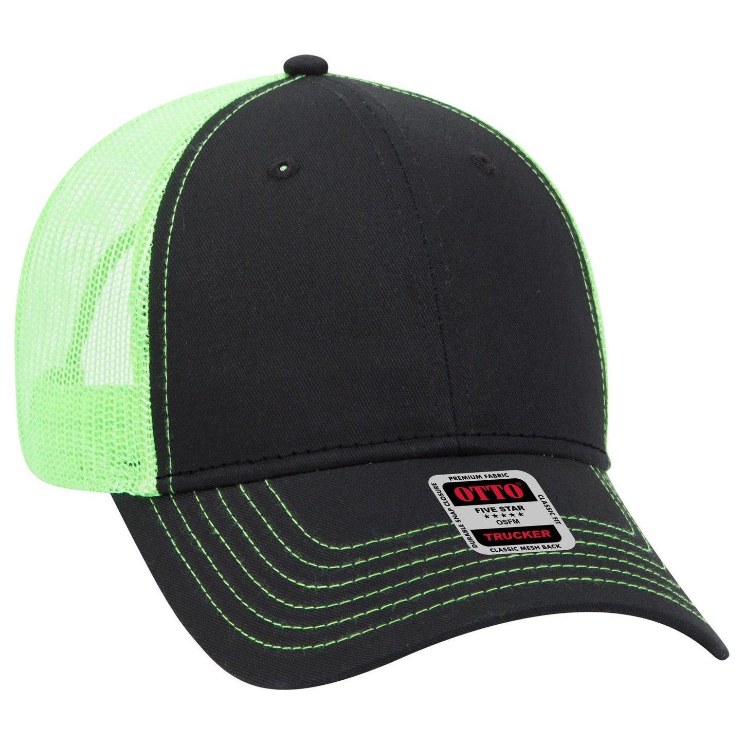 OTTO CAP 6 Panel Low Profile Mesh Back Trucker Hat 83-1239