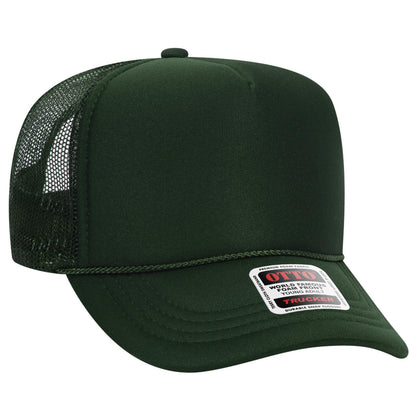 OTTO CAP 5 Panel High Crown Mesh Back Trucker Hat 39-165