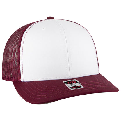 OTTO CAP 6 Panel Mid Profile Mesh Back Trucker Hat 112-1