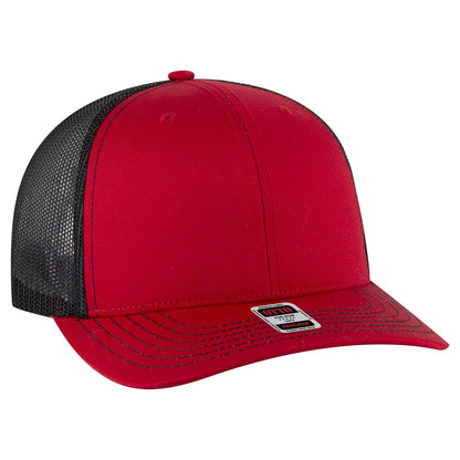 OTTO CAP 6 Panel Mid Profile Mesh Back Trucker Hat 112-1