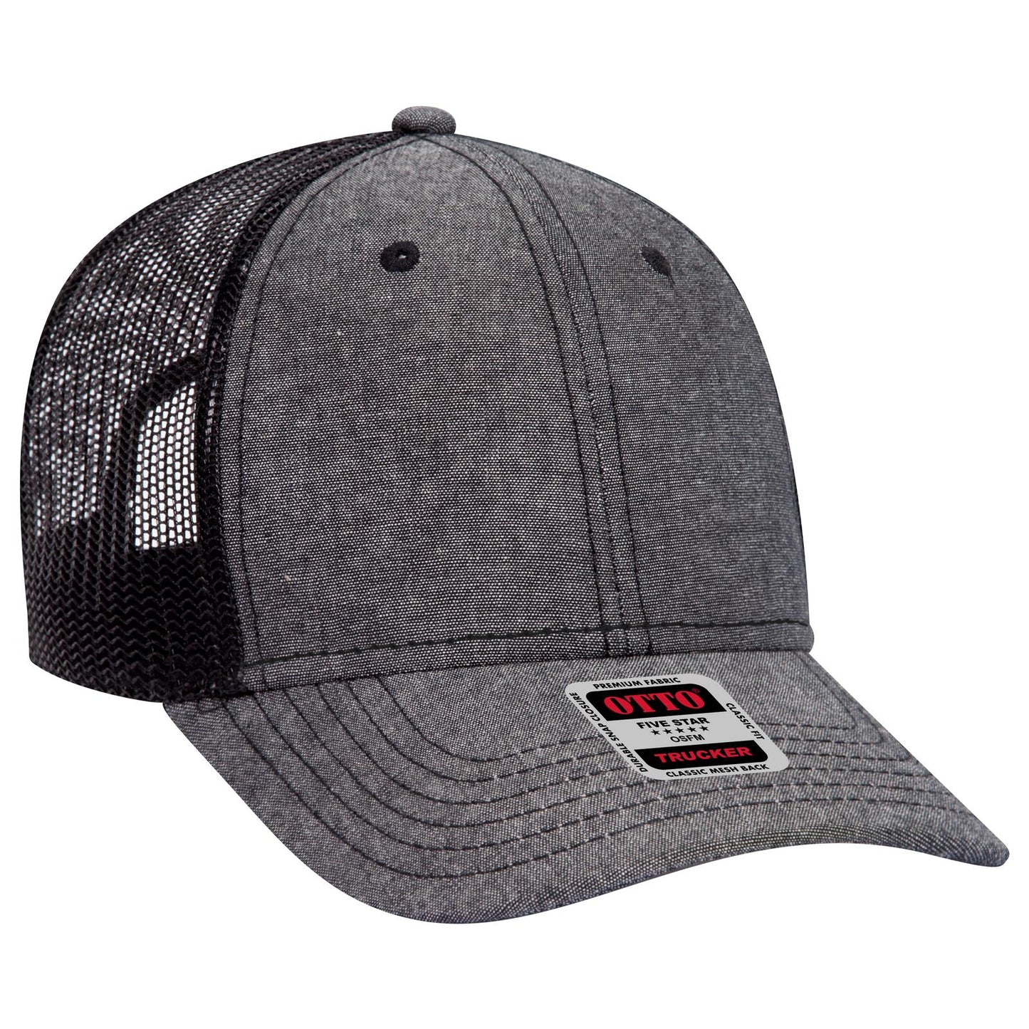 OTTO CAP 6 Panel Low Profile Mesh Back Trucker Hat 83-1239