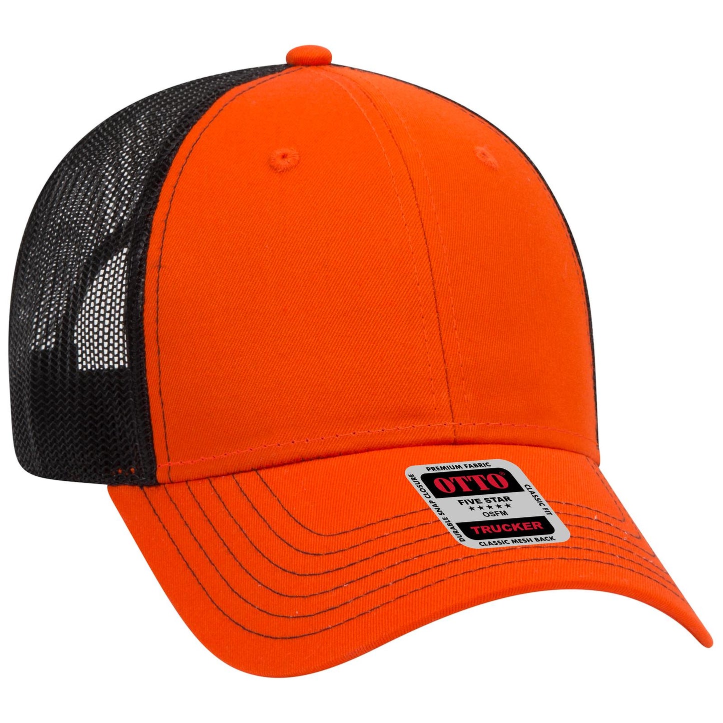 OTTO CAP 6 Panel Low Profile Mesh Back Trucker Hat 83-1239
