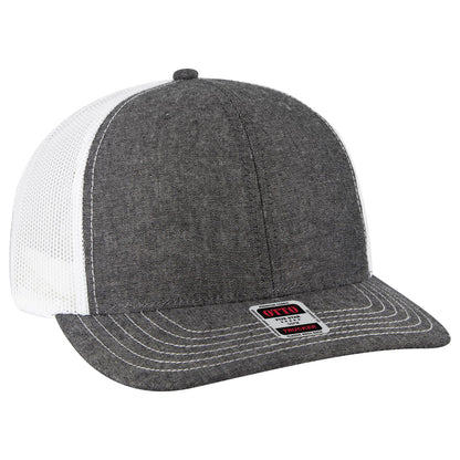 OTTO CAP 6 Panel Mid Profile Mesh Back Trucker Hat 112-1
