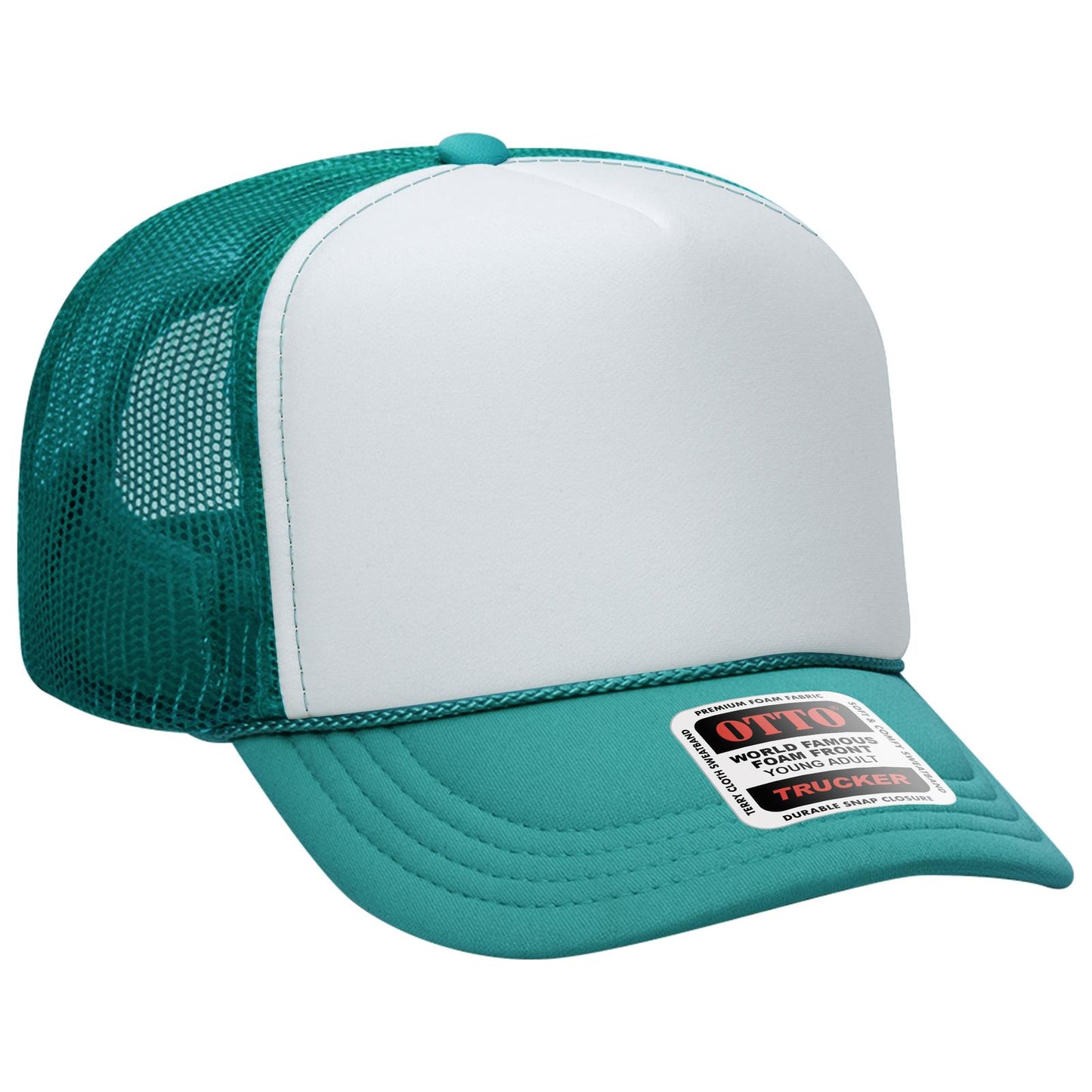 OTTO CAP 5 Panel High Crown Mesh Back Trucker Hat 39-165