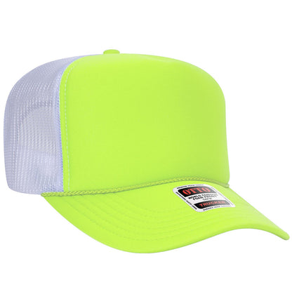 OTTO CAP 5 Panel High Crown Mesh Back Trucker Hat 39-165