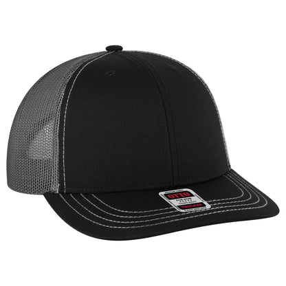 OTTO CAP 6 Panel Mid Profile Mesh Back Trucker Hat 112-1