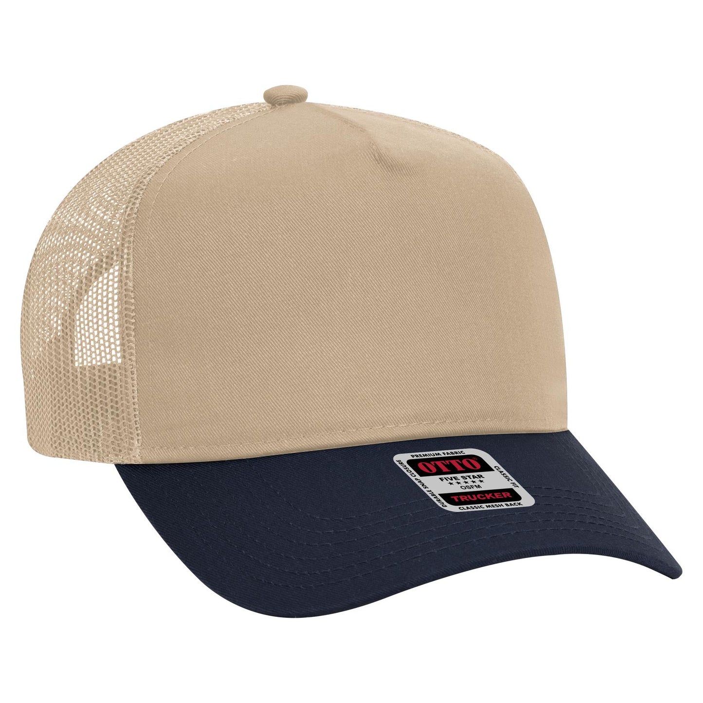 OTTO CAP 5 Panel Mid Profile Mesh Back Trucker Hat 32-285