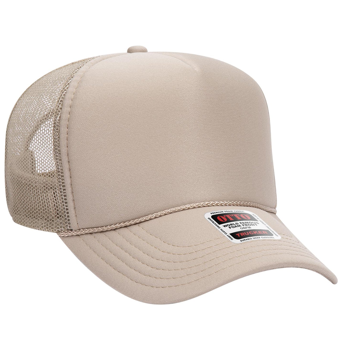 OTTO CAP 5 Panel Mid Profile Mesh Back Trucker Hat 32-467