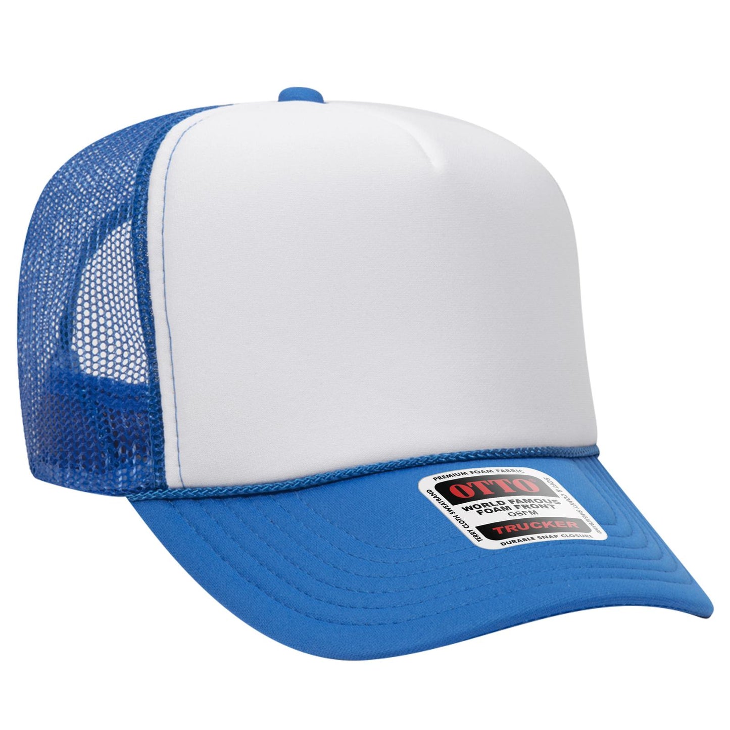 OTTO CAP 5 Panel High Crown Mesh Back Trucker Hat 39-165