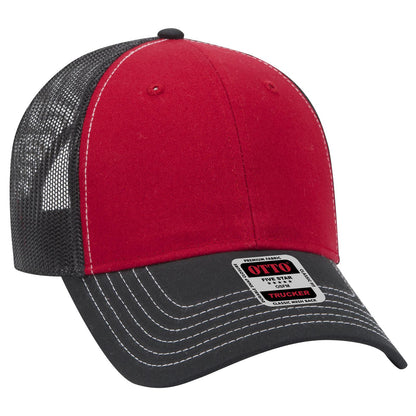 OTTO CAP 6 Panel Low Profile Mesh Back Trucker Hat 83-1239
