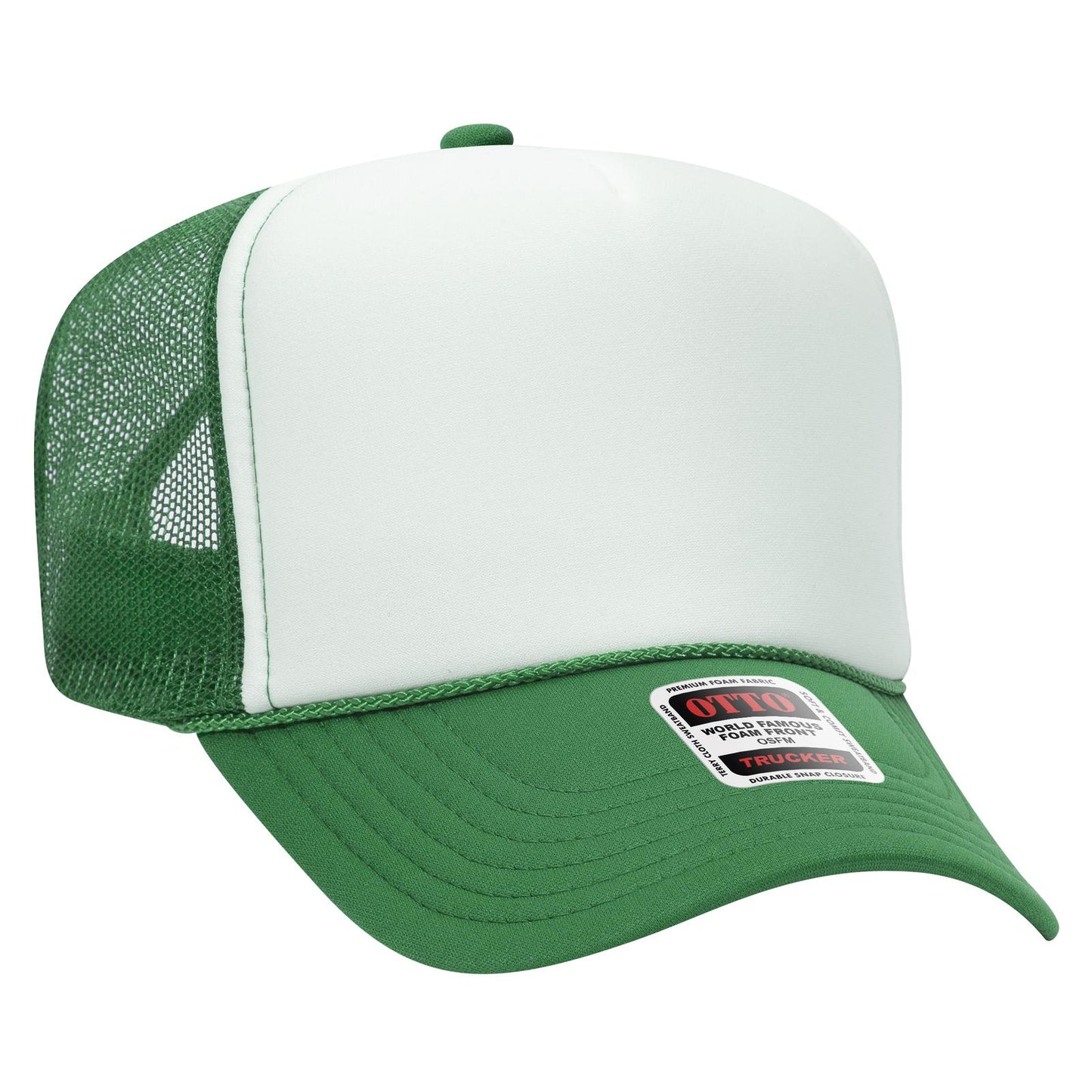 OTTO CAP 5 Panel High Crown Mesh Back Trucker Hat 39-165