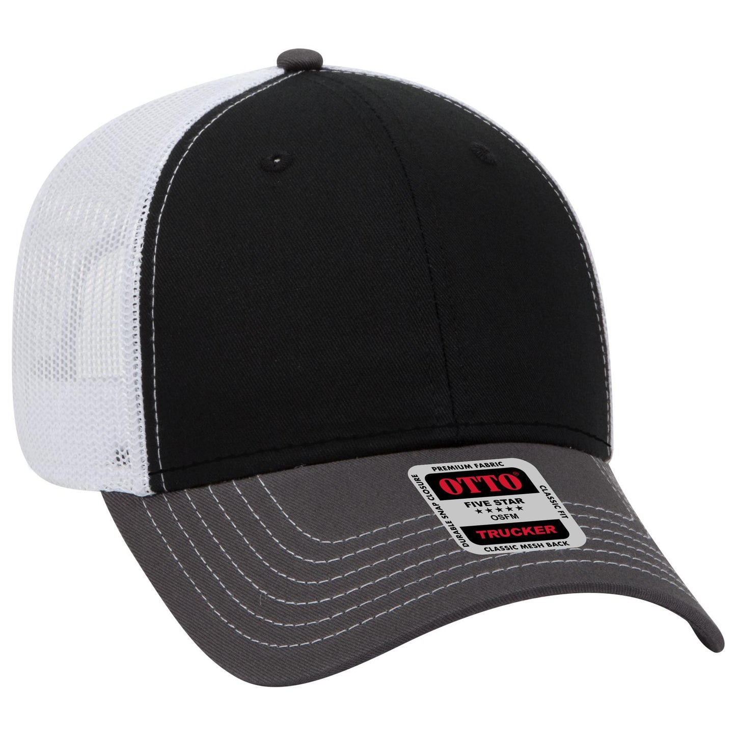 OTTO CAP 6 Panel Low Profile Mesh Back Trucker Hat 83-1239