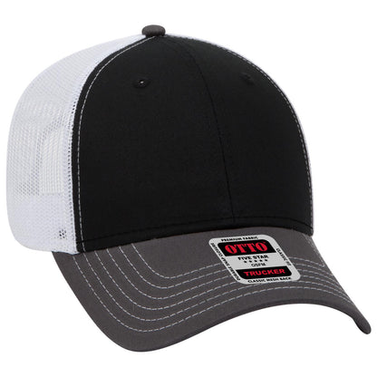 OTTO CAP 6 Panel Low Profile Mesh Back Trucker Hat 83-1239
