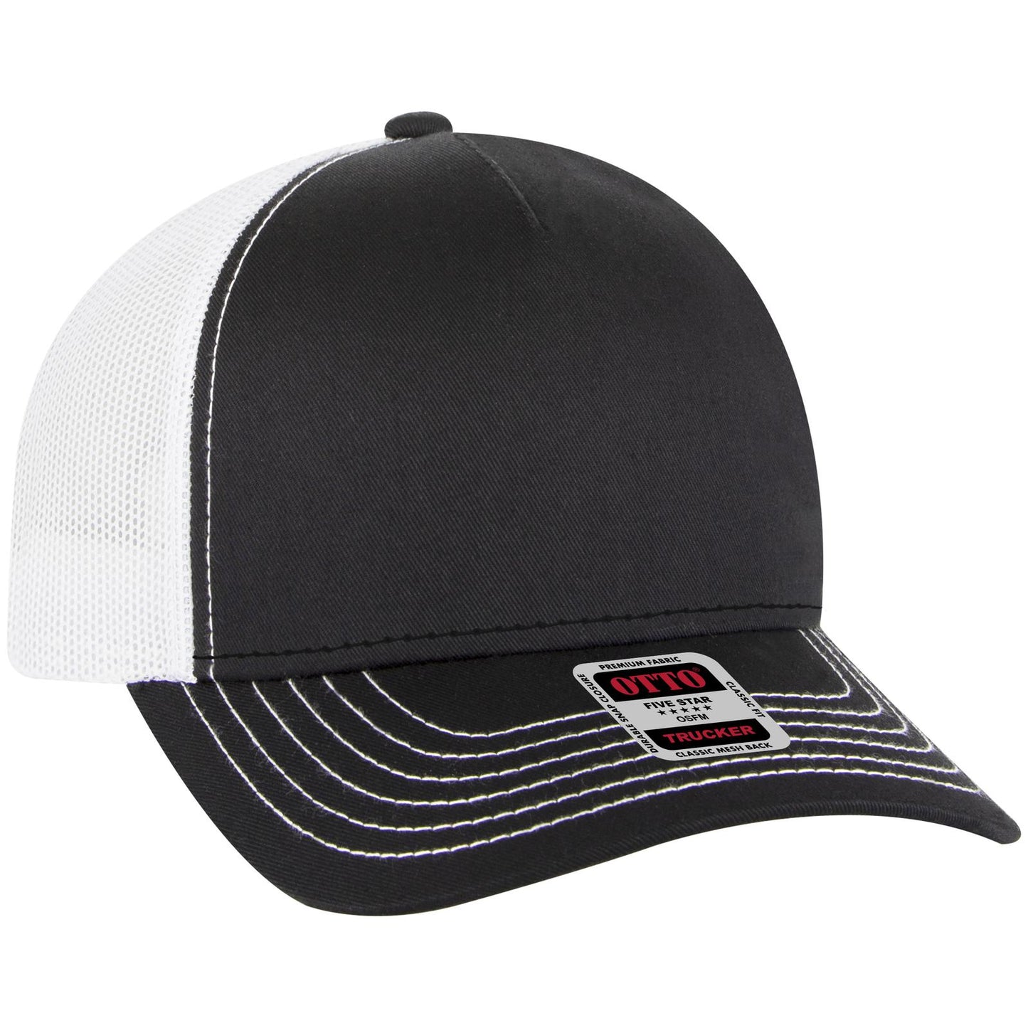 OTTO CAP 5 Panel Low Profile Mesh Back Trucker Hat 102-664