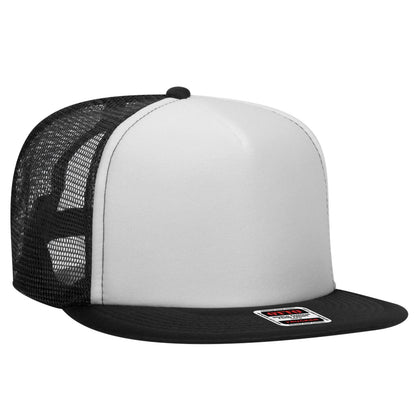 OTTO CAP "OTTO SNAP" 5 Panel High Crown Mesh Back Trucker Snapback Hat 132-1037