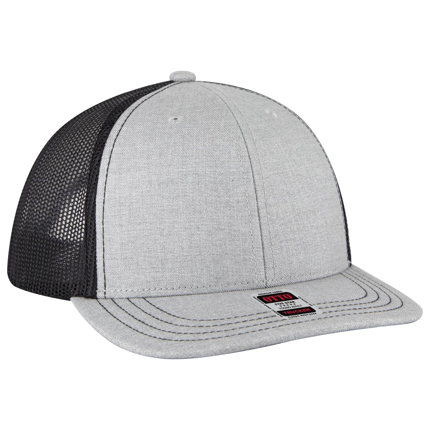 OTTO CAP 6 Panel Mid Profile Mesh Back Trucker Hat 112-1