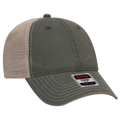 OTTO CAP 6 Panel Low Profile Mesh Back Trucker Dad Hat 121-1297