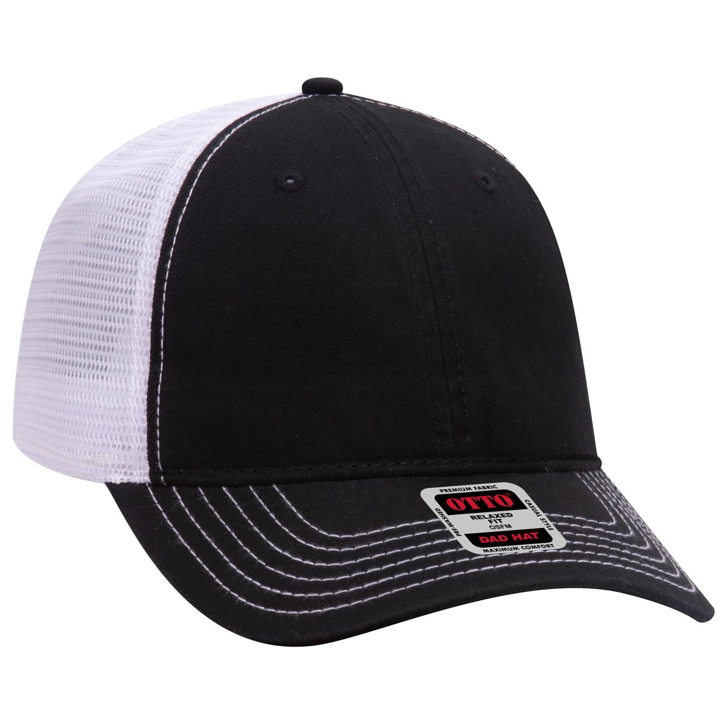 OTTO CAP 6 Panel Low Profile Mesh Back Trucker Dad Hat 121-858