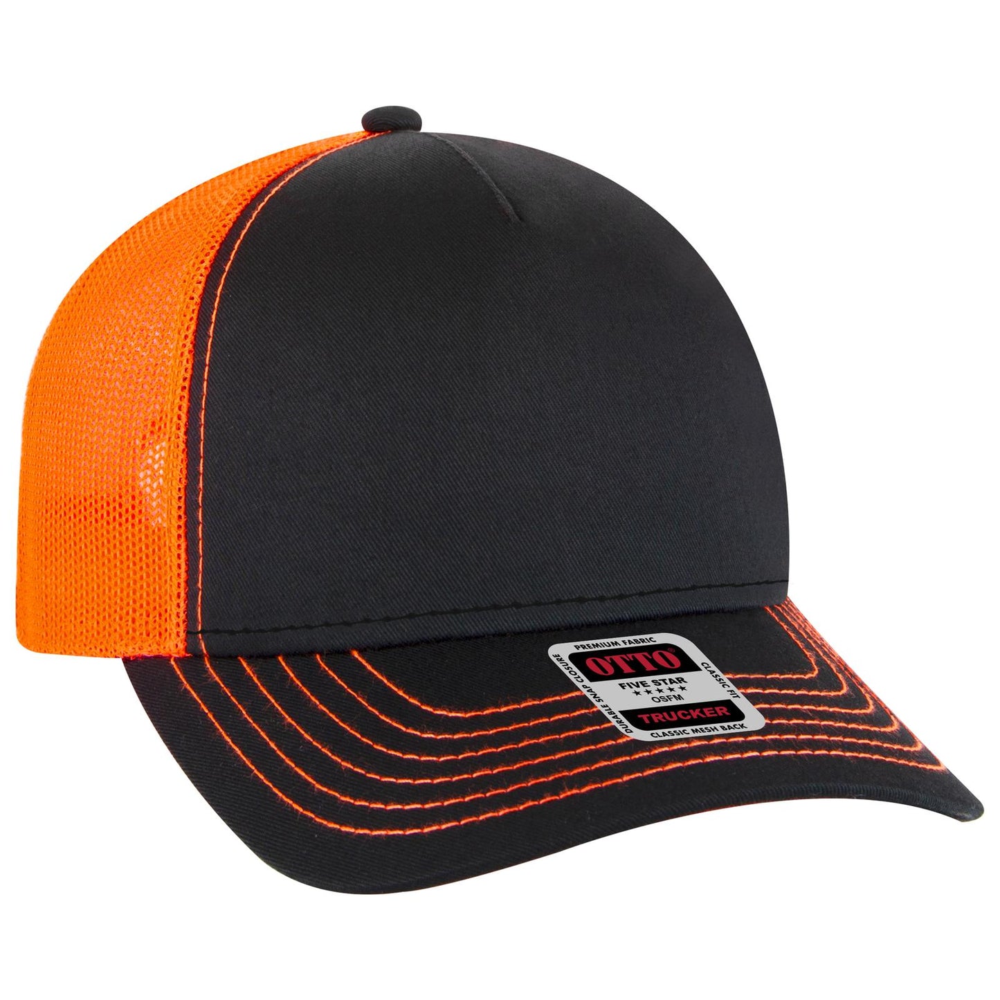 OTTO CAP 5 Panel Low Profile Mesh Back Trucker Hat 102-664