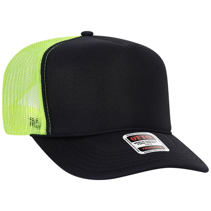 OTTO CAP 5 Panel High Crown Mesh Back Trucker Hat 39-165