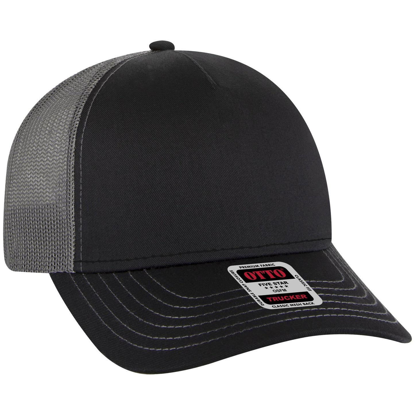 OTTO CAP 5 Panel Low Profile Mesh Back Trucker Hat 102-664